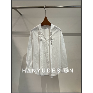 浪漫风V领系带蕾丝花边衬衫 法式 26早春新款 女 韩钰DESIGN