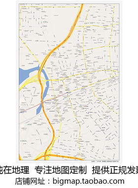 美国纽约法拉盛地图 移民外贸旅游公司旅行社街道书房装饰画芯