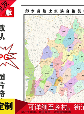 彭水苗族土家族自治县地图重庆市客厅办公背景墙装饰画地形