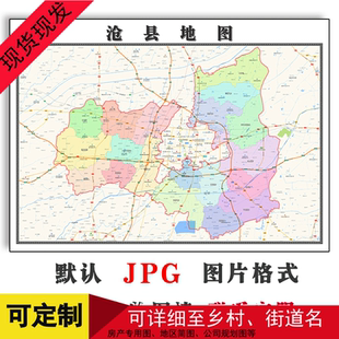 沧县地图河北省沧州市新版高清装饰画客厅会议办公室贴画街道