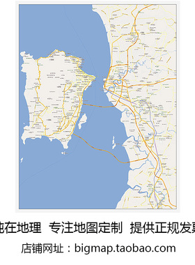 马来西亚槟城State of Penang地图 定制移民外贸旅游行社公司挂