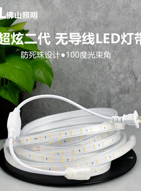 佛山照明led灯带8w高亮节能吊顶装饰软灯条高压12W防水双排无导线
