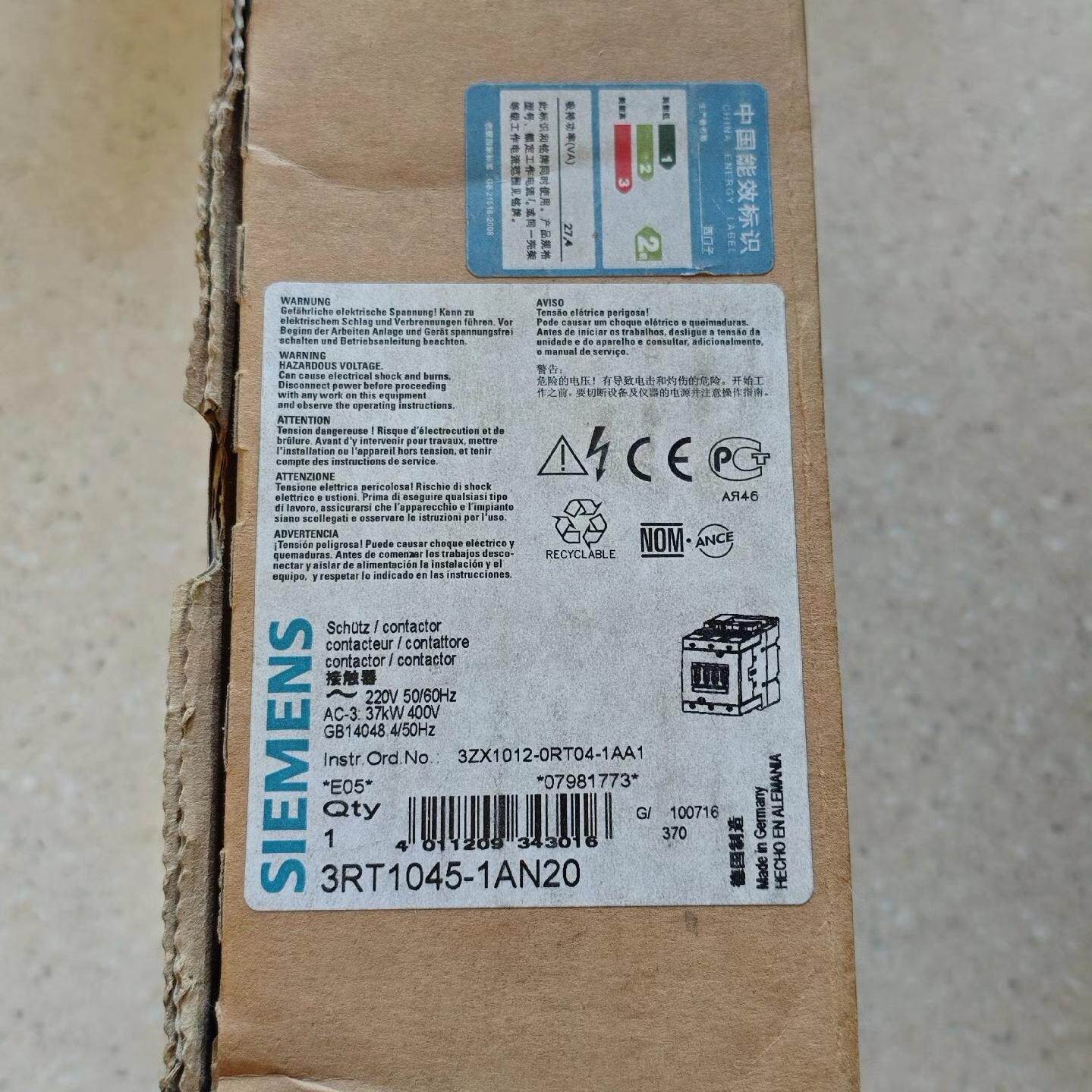 议价3RT1045-1AN20 接触器 220V 工控低压电气元器件维修