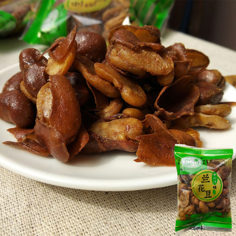 苏州小来牛汁味牛肉味兰花豆蚕豆小包装散装500g整箱5斤装包邮