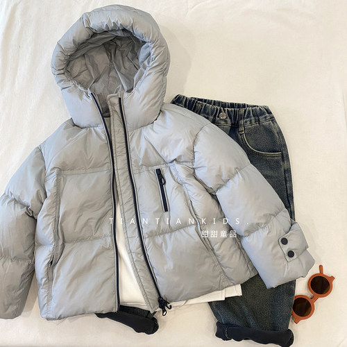 男童羽绒服冬连帽外套韩版保暖