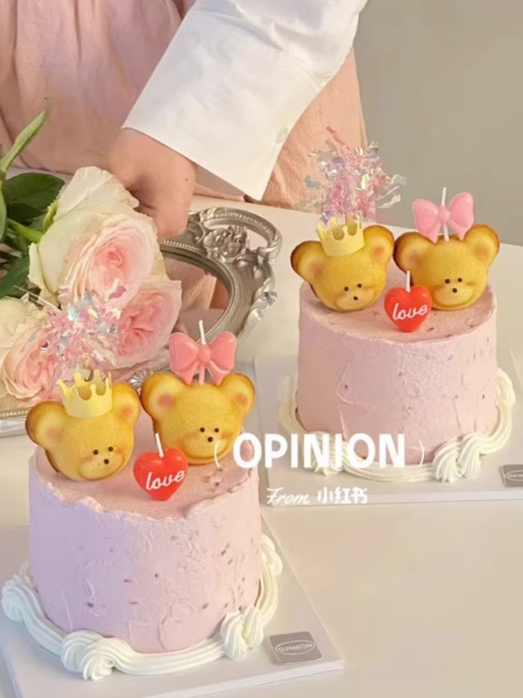 情人节小熊蛋糕装饰摆件插件