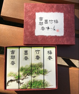 日本香彩堂 古都墨竹梅香 线香礼盒