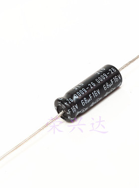 日本裕康胆机滤波 铜脚 轴向卧式 电解电容 16V68UF 68UF16V 6*18