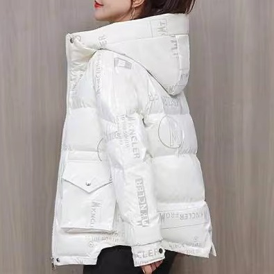 时尚轻奢高级感亮面连帽羽绒棉服