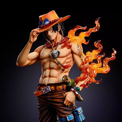 One Piece二次元周边桌面陈列收藏装饰摆件梦幻压帽火焰艾斯手办