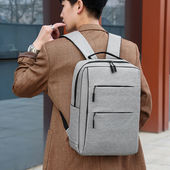 新款 15寸充电背包男女14寸笔记本电脑双肩包15.6商务双肩旅行书包