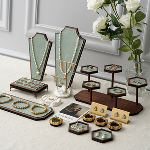 首饰展示架迷绿项链架迷你戒指托手串耳环架饰品店铺陈列拍摄道具