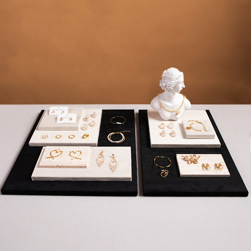 首饰展示陈列专用灰黑绒布架子