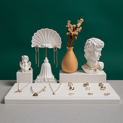 首饰展示道具店铺桌面摆件耳环创意石膏项链架子饰品陈列戒指托盘