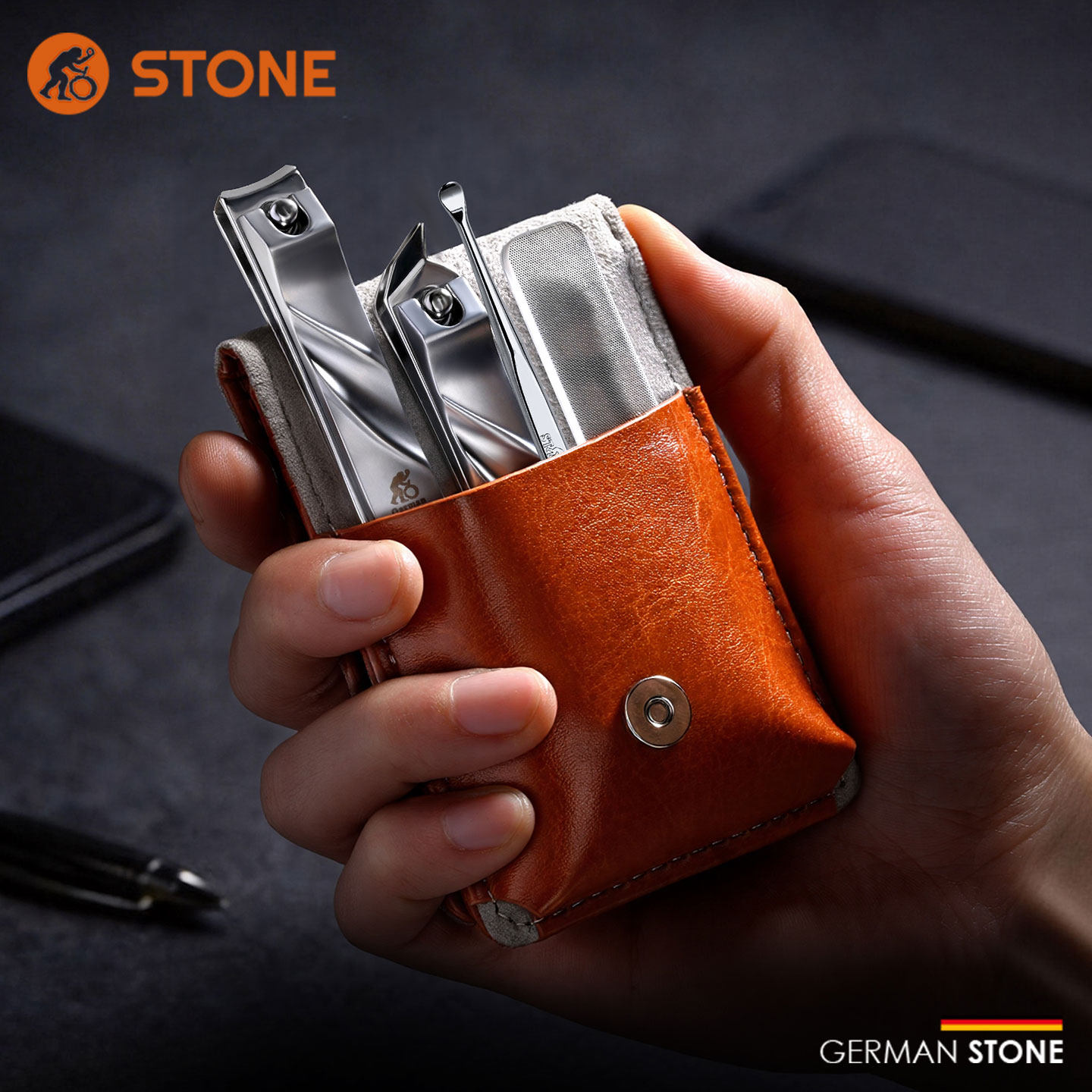 STONE/司顿德国指甲刀套装专业修甲工具家用指甲锉刀高级指甲剪钳