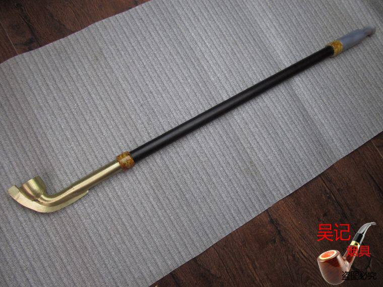 纪晓岚旱烟袋旱烟枪旱烟锅白玛瑙烟嘴超大老烟斗老烟锅老烟袋