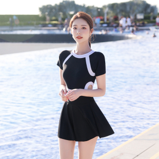 聚拢连体遮肚显瘦游泳馆专用运动保守泳装 泳衣女士夏季 2025年新款