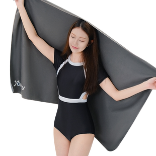 游泳速干吸水浴巾女便携披肩专业沙滩巾男游泳运动健身可裹大毛巾