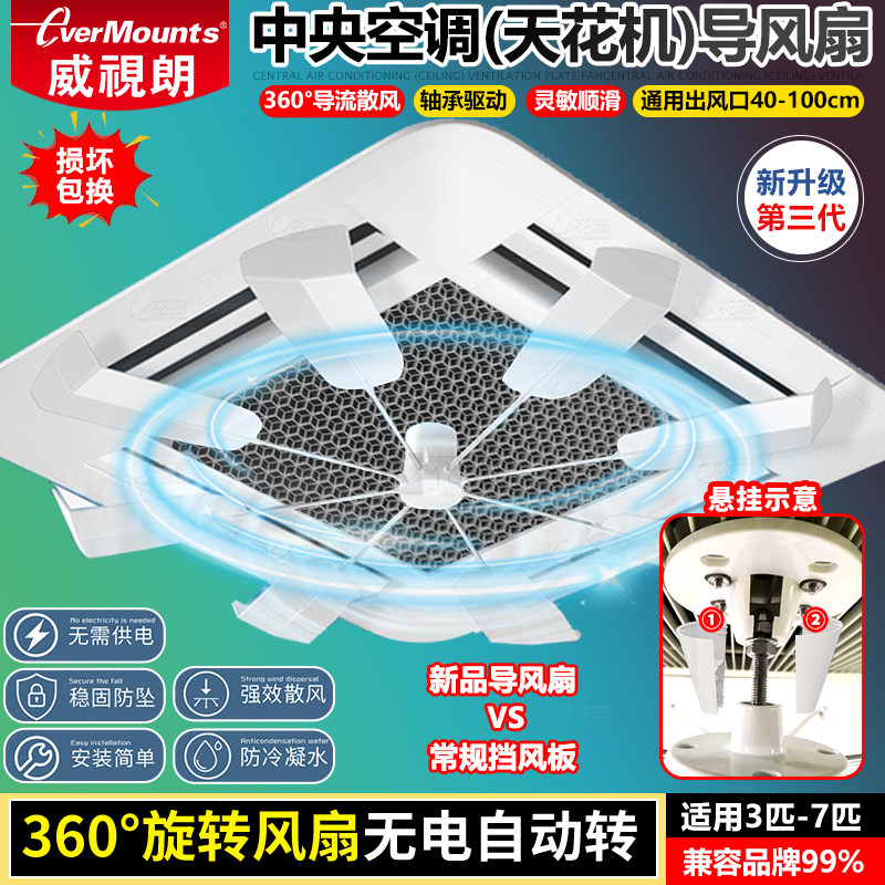 中央空调天花机导流风扇无电旋转空调导风扇通用99%美的海尔海信+