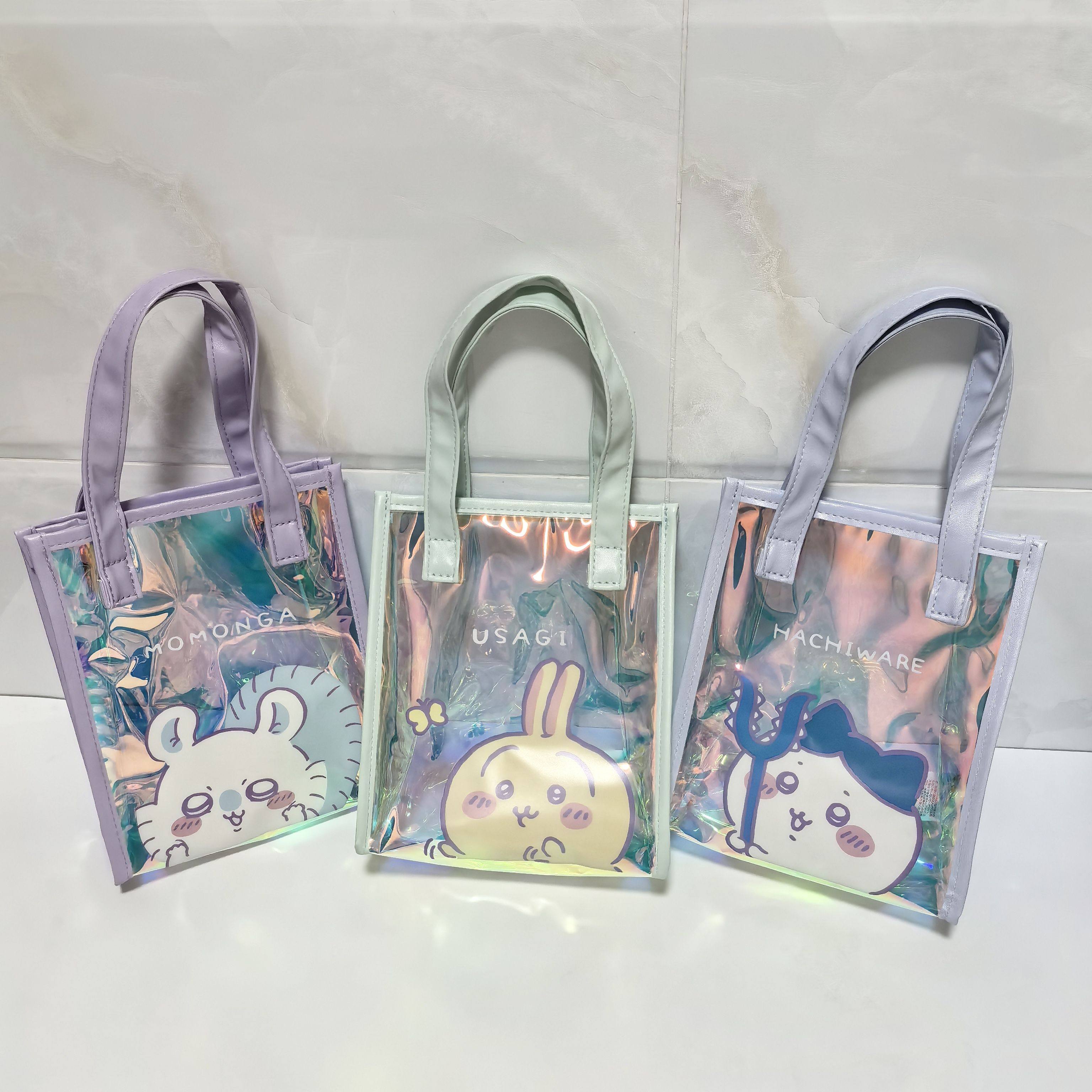 日单可爱卡通自嘲熊 镭射透明手拎包果冻包防水游泳沙滩包,箱包皮具/热销女包/男包,通用款女包,淘宝优惠券,粉丝福利购,淘宝优惠卷