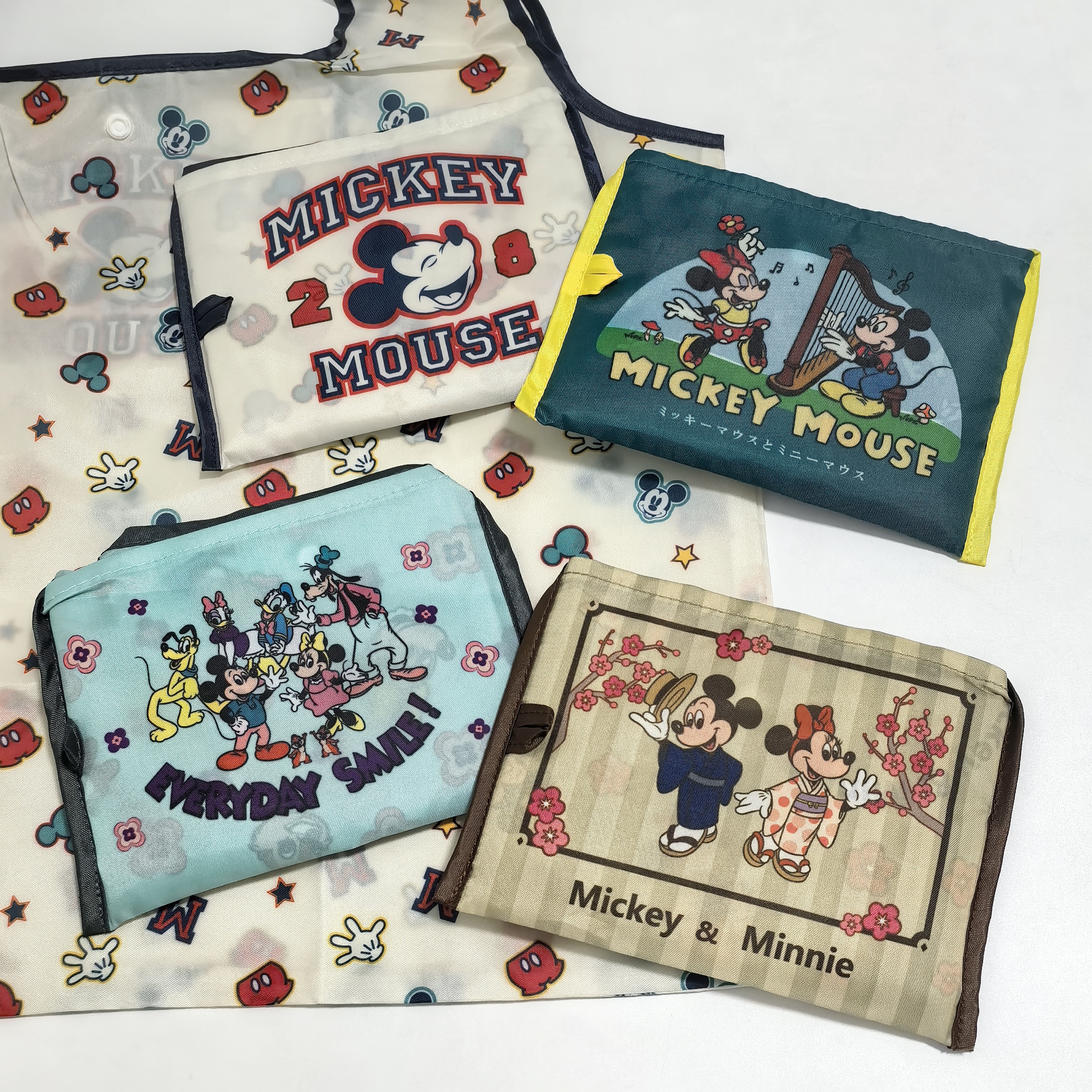 日单 可爱卡通米奇米妮限定款 大容量可折叠环保袋 购物袋 收纳包