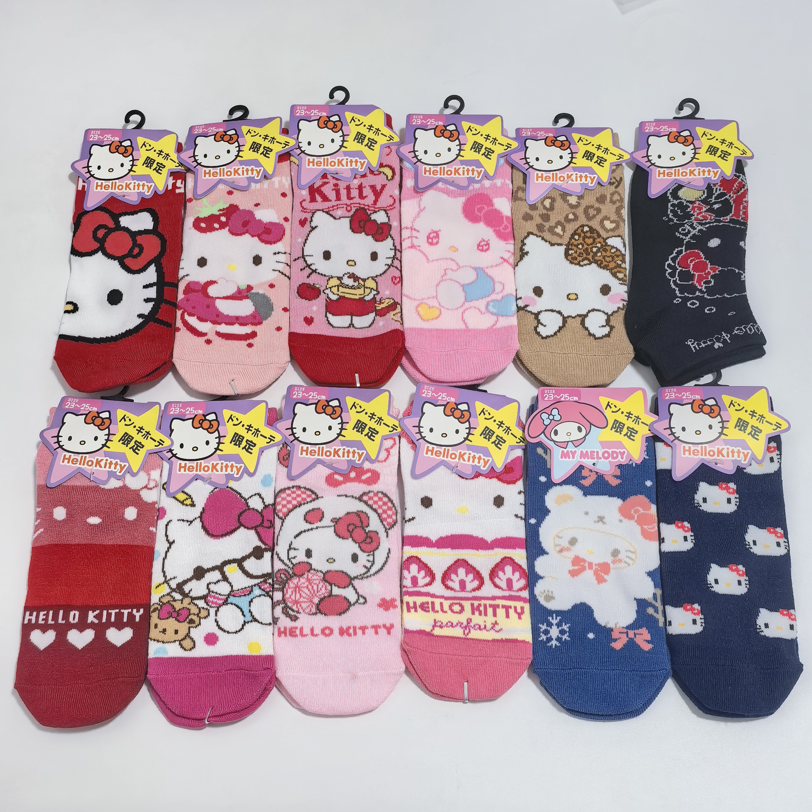 日单 可爱卡通HelloKitty 成人袜子 短袜