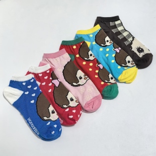 短袜 成人袜子 日单 可爱卡通蒙奇奇