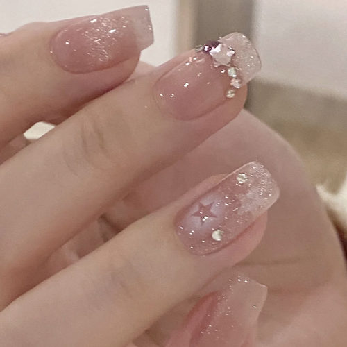 无人区玫瑰短款星星猫眼穿戴甲