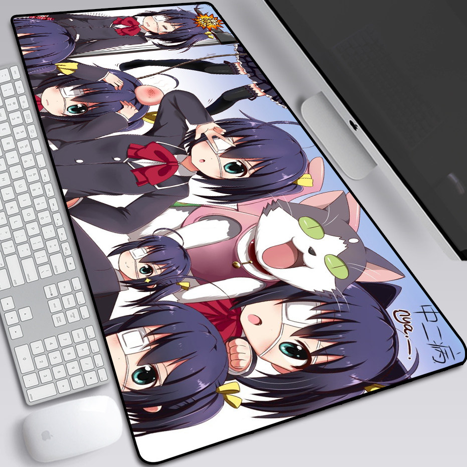 富樫勇太小鸟游六花中二病也要谈恋爱鼠标垫超大锁边游戏键盘桌垫