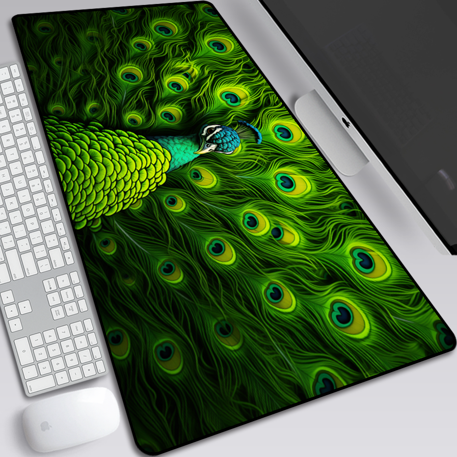 孔雀鼠标垫Peafowl动物界可爱清晰ins风格防滑锁边超大办公键盘垫,电脑硬件/显示器/电脑周边,鼠标垫/贴/腕垫,淘宝优惠券,粉丝福利购,淘宝优惠卷