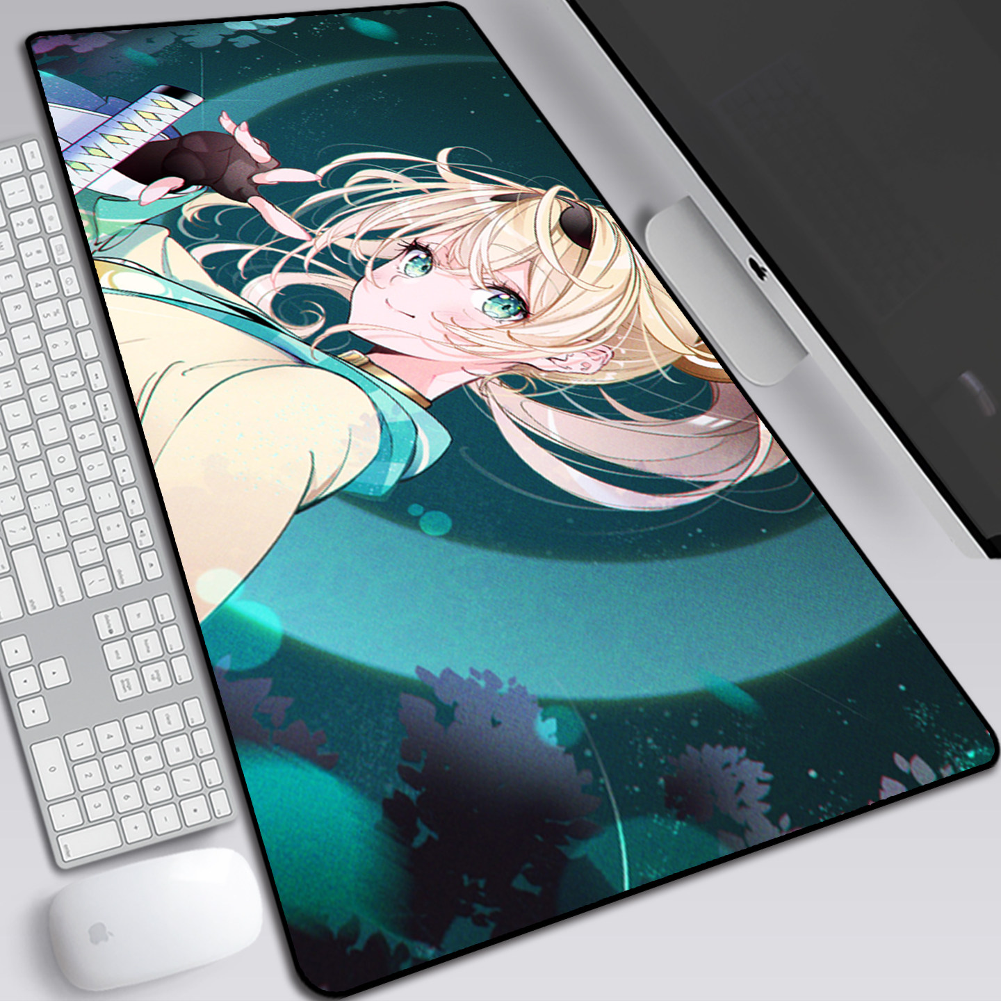 风真伊吕波鼠标垫hololive虚拟主播二次元动漫周边电竞办公键盘垫