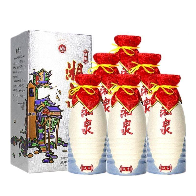 酒鬼酒湘泉城事52度馥郁香型500mlx6瓶整箱装特价清仓