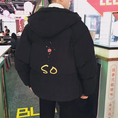 冬季连帽棉衣男士加厚保