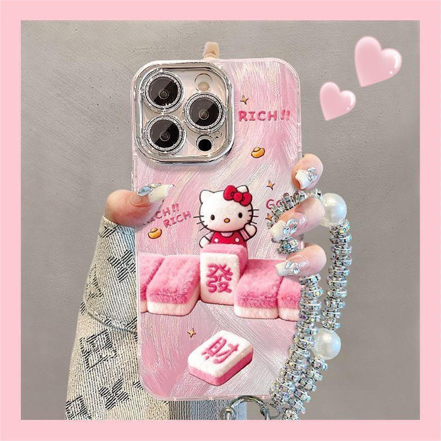 韩国BORA│适用苹果17promax手机壳带镜头膜华为NOVA13挂绳KT猫女