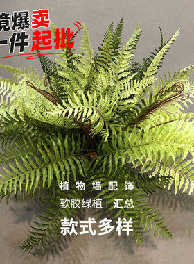仿真手感蕨类植物波斯草家居婚庆造景装饰植物墙配材绿色植物