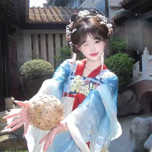 白玉雪唐制齐胸裙汉服春夏套装