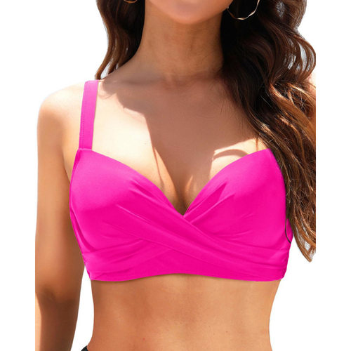 欧美分体泳衣女单上衣性感吊带聚拢比基尼bikini泳衣女