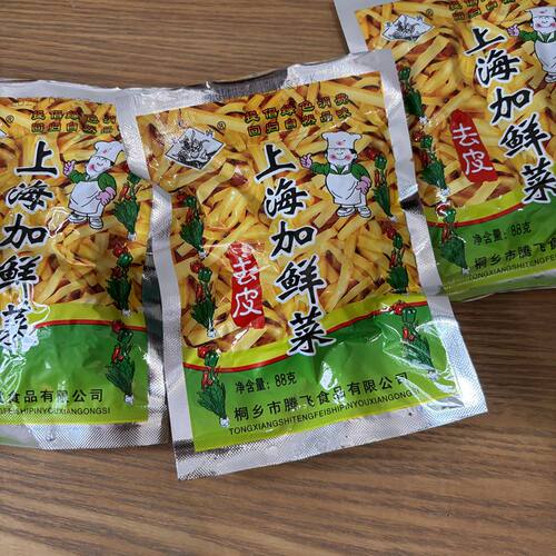 桐乡龙吟牌上海加鲜菜菜丝萝卜去皮榨菜丝榨菜条泡菜88g