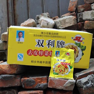 桐乡双利牌去皮榨菜丝沈学兴  榨菜条 泡菜 酱菜整箱50g一箱100包