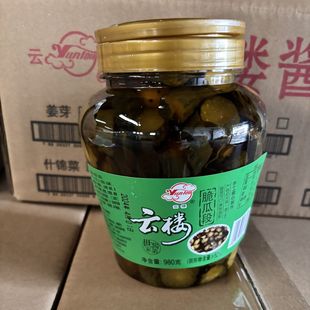云楼脆瓜段980g瓶罐装小青瓜 酱黄瓜段小黄瓜乳酱瓜 泡菜/酱菜