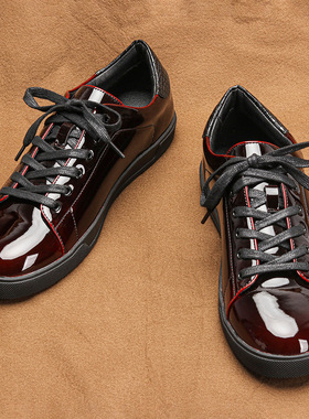 Men's Patent Leather Casual Shoes 男士休闲鞋漆皮面舒适皮鞋