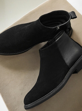 Autumn New Men's Martin Chelsea Boots Casual Leather Shoes