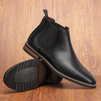 Men's Chelsea Boots Casual Leather Ankle Shoes 切尔西男靴子