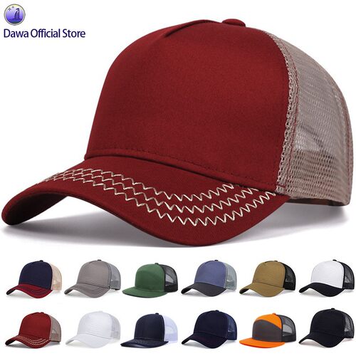 Plain Color Breathable Baseball Cap Summer Mesh Trucker Hat
