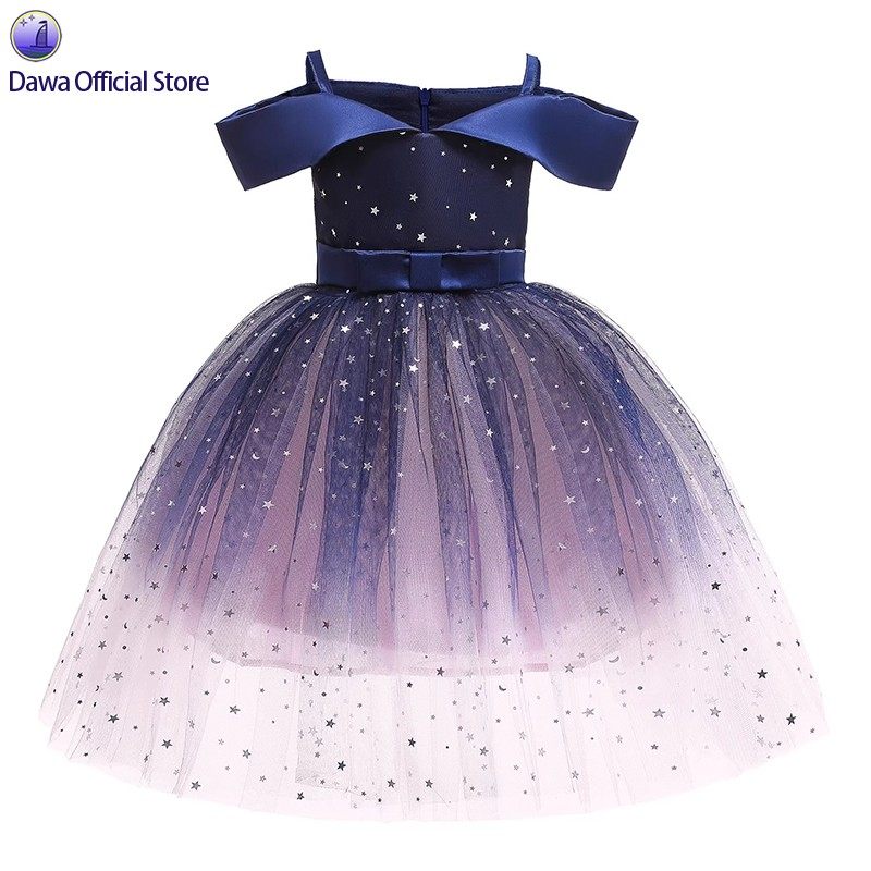 冰雪奇缘爱莎公主裙露肩蓬蓬裙