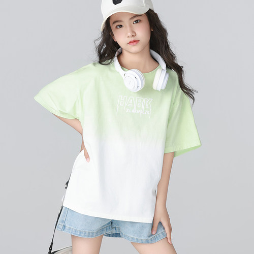 女童短袖T恤夏季新款纯棉上衣