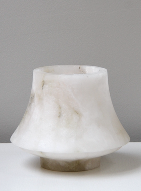 天然西班牙进口云石创意花器装饰品摆设样板间高端售楼处少众花瓶