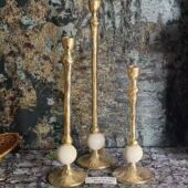 中古风复古风印度进口铝制创意烛台装 饰品样板间售楼处高端烛台