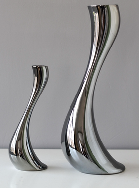 几何烛台树脂电镀现代简约客厅