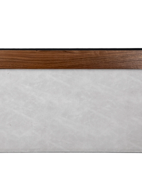 现代轻奢简约意式办公室创意台面皮革桌垫样板间书房胡桃木桌垫